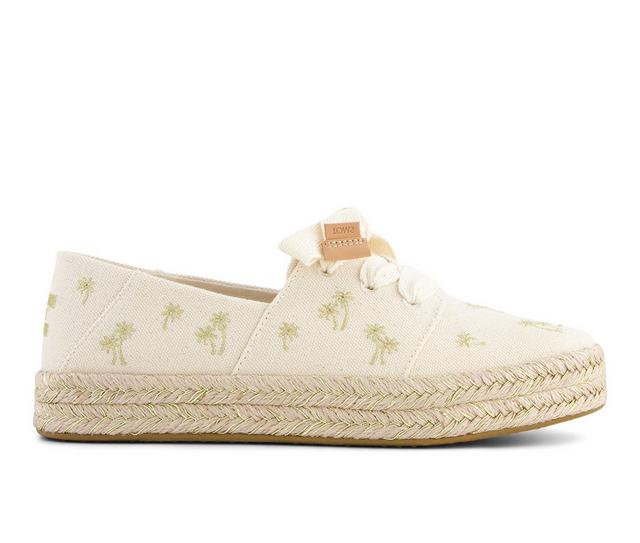Women's TOMS Carolina Lace Up Casual Shoes in Natural color