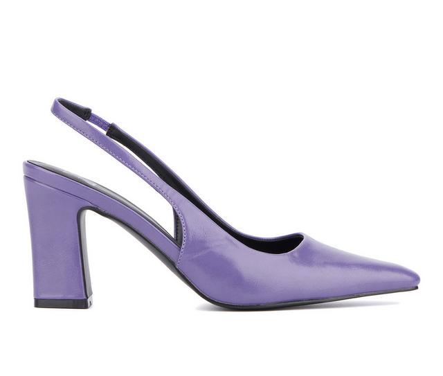 Women's New York and Company Theresa Slingback Pumps in Violet color