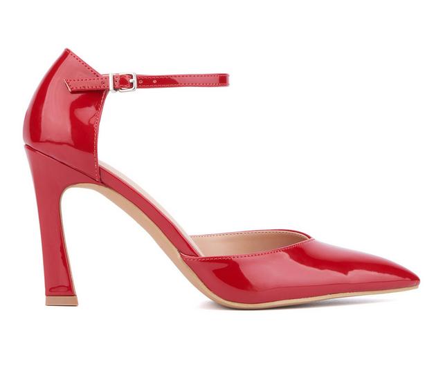 Women's New York and Company Xaria Pumps in Red Patent color