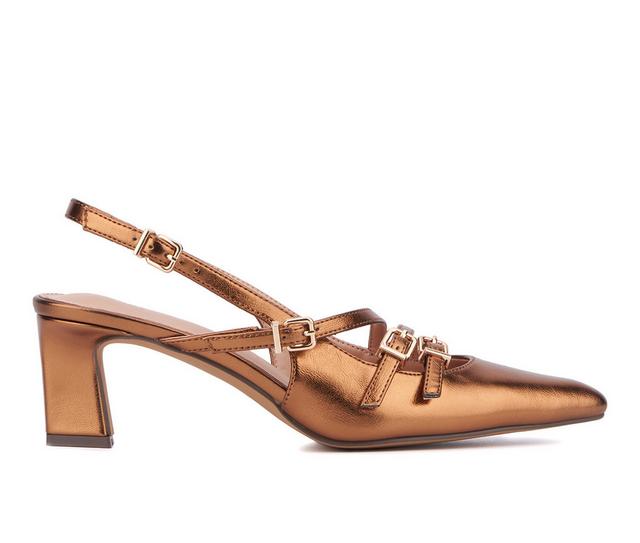 Women's New York and Company Imari Slingback Strap in Bronze color