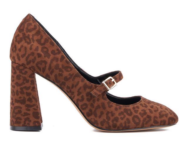 Women's New York and Company Elaine Mary Jane Pumps in Leopard color