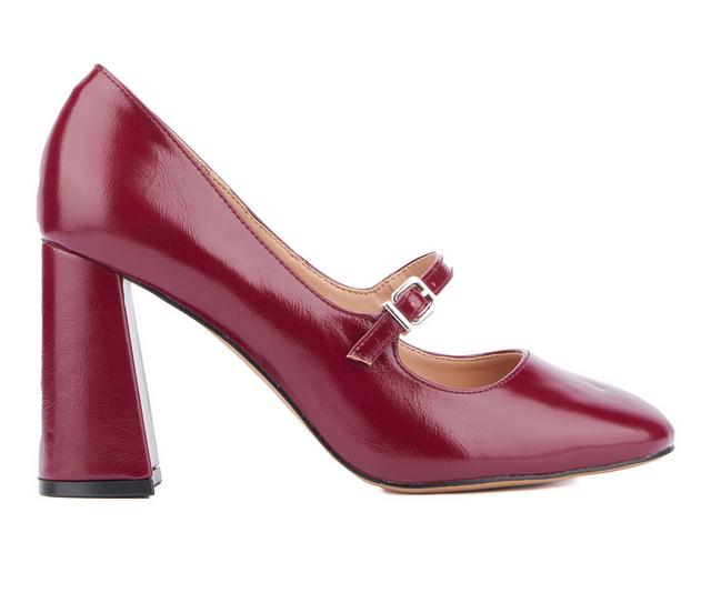 Women's New York and Company Elaine Mary Jane Pumps in Wine color