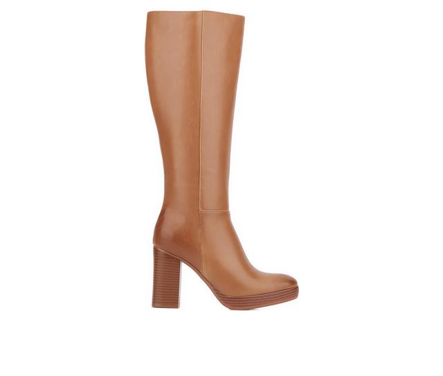 Women's New York and Company Felicity Knee High Boots in Camel color