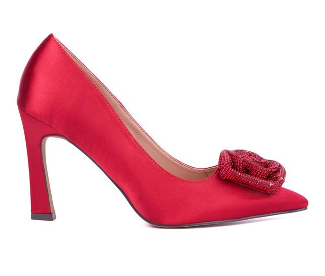 Women's New York and Company Ilyana Special Occasion Pumps in Red color