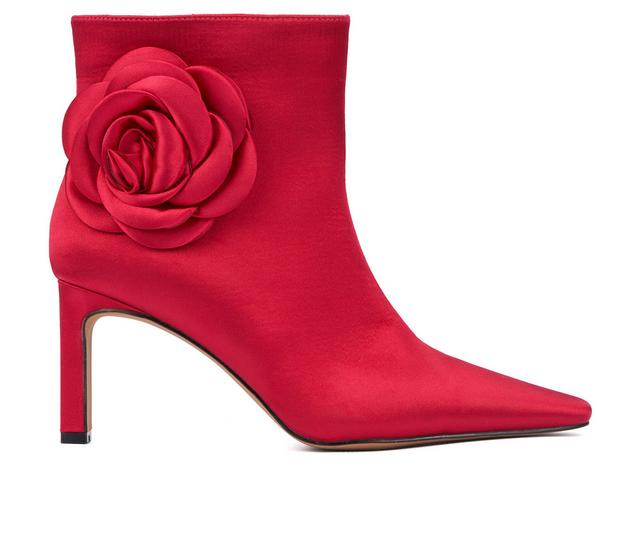 Women's New York and Company McKenna Special Occasion Booties in Red color