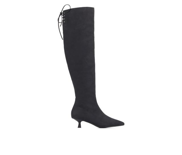 Women's New York and Company Vanellope Knee High Boots in Black color