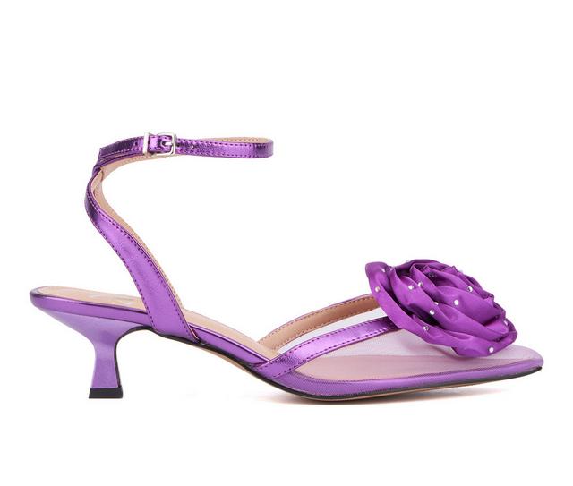 Women's New York and Company Violette Pumps in Purple color