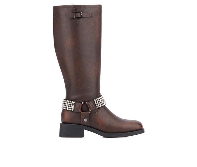 Women's New York and Company Carter Knee High Boots in Brown color