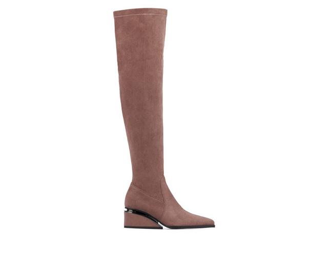Women's Torgeis Madaline Knee High Boots in Taupe color