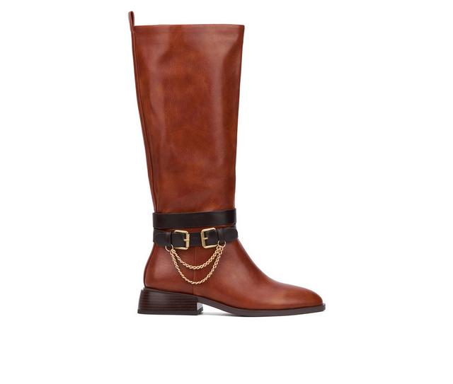 Women's Torgeis Valora Knee High Boots in Cognac color