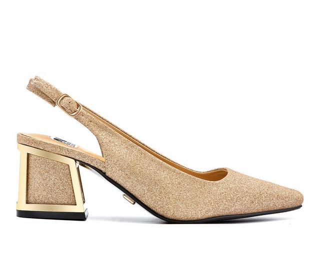 Women's Ninety Union Boca Slingback Pumps in Gold color
