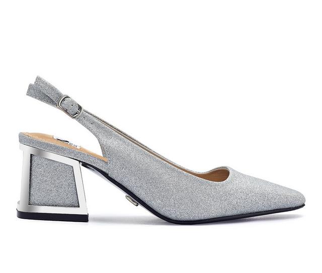 Women's Ninety Union Boca Slingback Pumps in Silver color