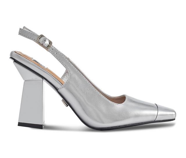 Women's Ninety Union Jane Slingback Pumps in Silver color
