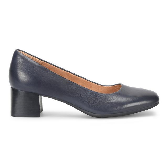 Women's Comfortiva Peach Pumps in Sky Navy color