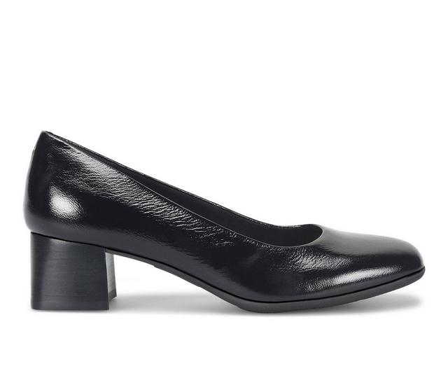Women's Comfortiva Peach Pumps in Black Patent color