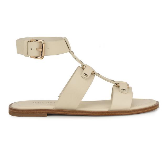 Women's Nine West Jouise Flats in Cream color