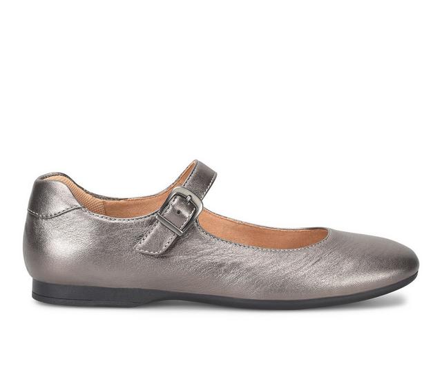 Women's Comfortiva Kaylee Slip Resistant Mary Jane Flats in Dark Pewter color