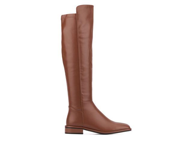 Women's Torgeis Genevieve Knee High Boots in Cognac color