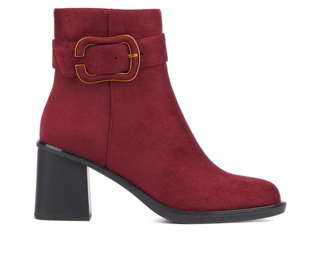 Women's Torgeis Melody Booties in Burgundy color