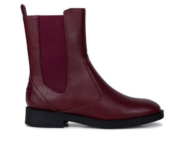 Women's Ninety Union Cassidy Booties in Burgundy color