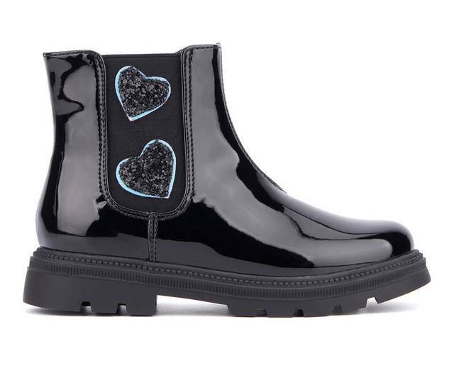 Girls' Olivia Miller Girl Little & Big Kid Only Love Chelsea Boots in BLACK color