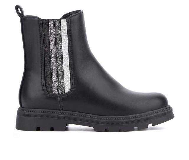 Girls' Olivia Miller Girl Little & Big Kid Half Moon Chelsea Boots in Black color