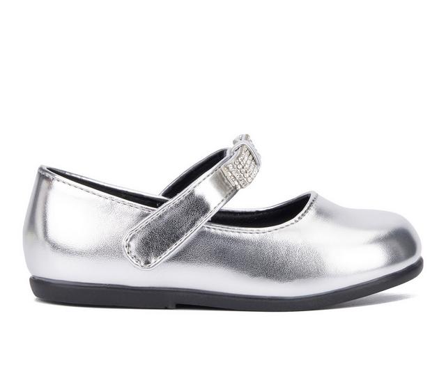 Girls' Olivia Miller Girl Toddler Crystal Clear Dress Shoes in Silver color