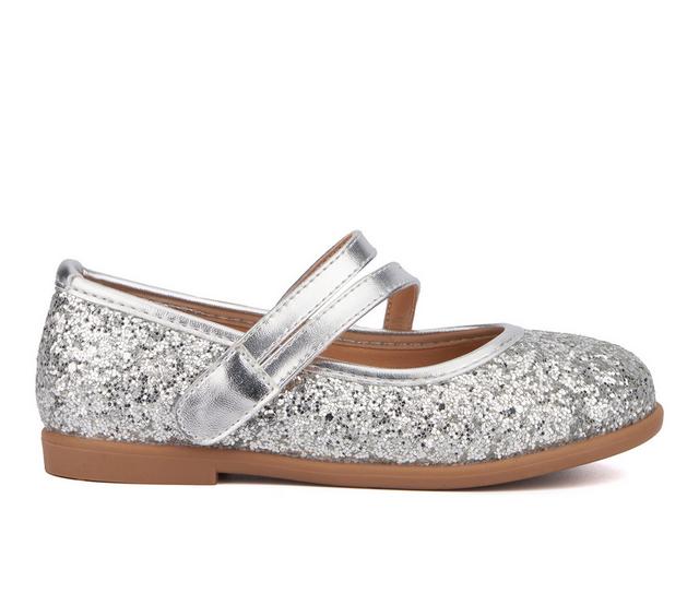 Girls' Olivia Miller Girl Toddler Princess Heart Dress Shoes in Silver color