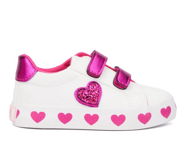 Girls' Olivia Miller Girl Toddler Super Naturally Sneakers in Fuschia color