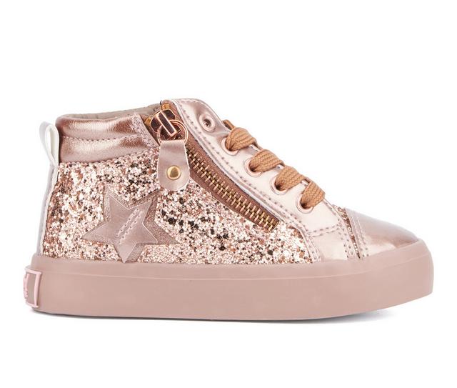 Girls' Olivia Miller Girl Toddler Star Sneakers in Gold color