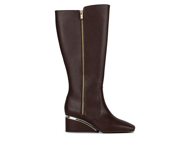 Women's Ninety Union Morgan Knee High Wedge Boots in Brown color