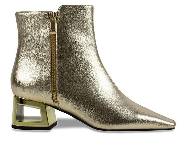 Women's Ninety Union Sage Booties in Gold color