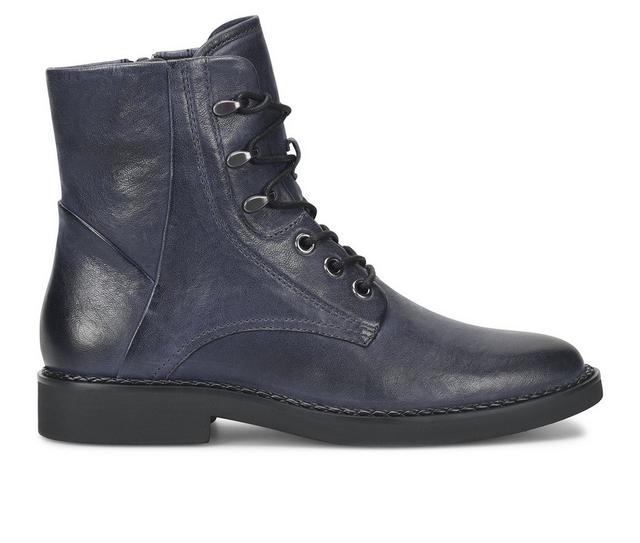 Women's Comfortiva Elsberry Combat Boots in Sky Navy color