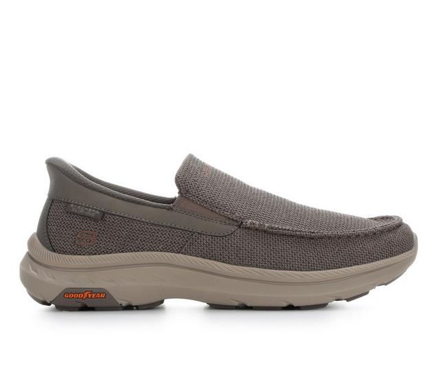 Men's Skechers 205451 Wilfred Slip-In Boat Shoes in Taupe color