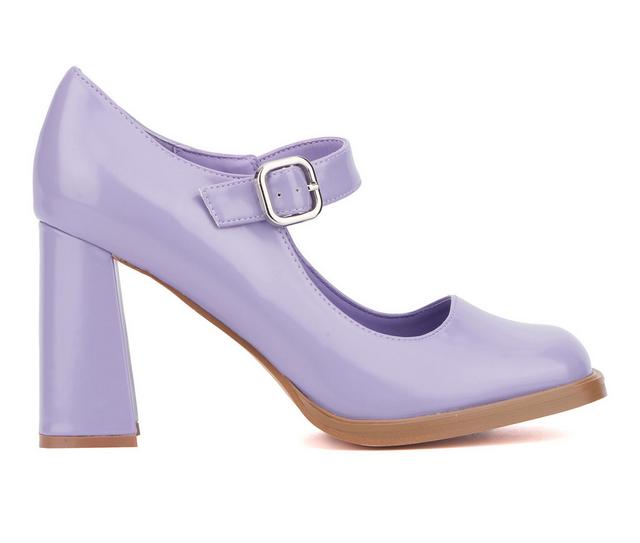 Women's Olivia Miller Mercury Mary Jane Pumps in Purple color