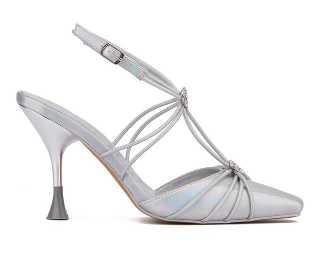 Women's Olivia Miller Celestial Pumps in Silver color