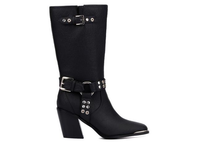 Women's Olivia Miller Tarot Card Moto Boots in Black color