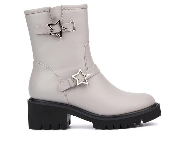 Women's Olivia Miller Neptune Mid Calf Boots in Grey color