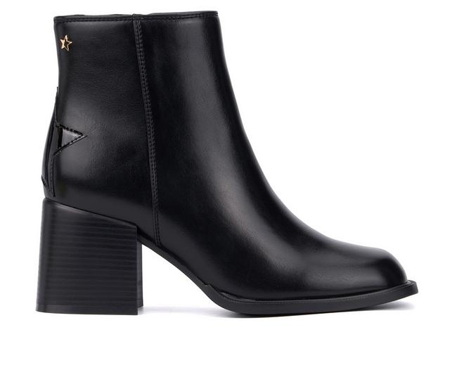 Women's Olivia Miller Star Booties in Black color