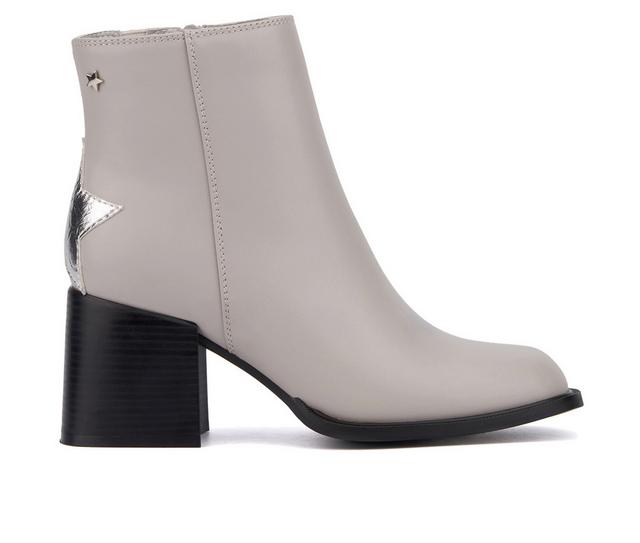 Women's Olivia Miller Star Booties in Grey color