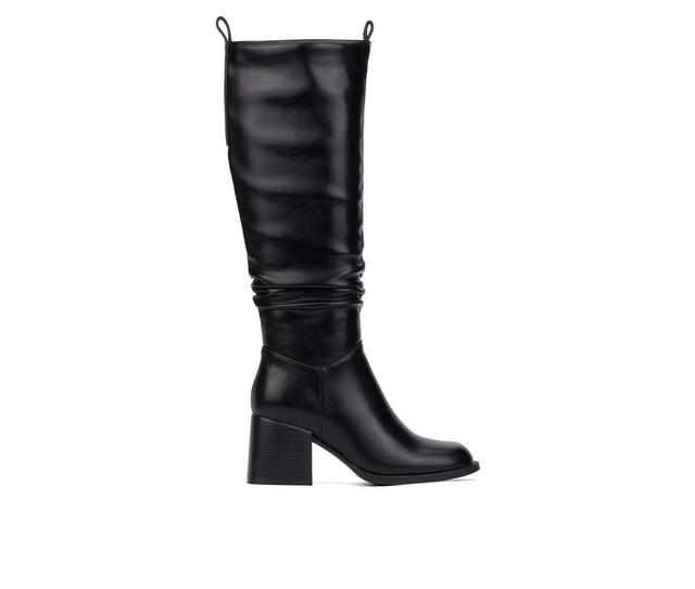 Women's Olivia Miller Solar Knee High Boots in Black color