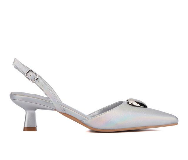 Women's Olivia Miller Mystic Pumps in Silver color