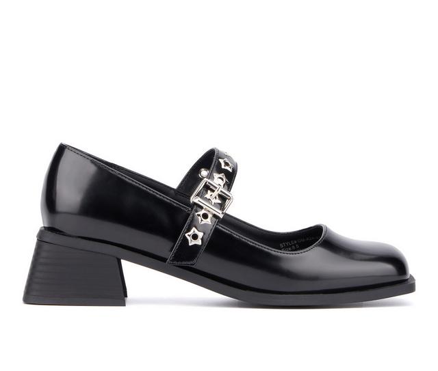 Women's Olivia Miller Asteroid Mary Jane Pumps in Black color