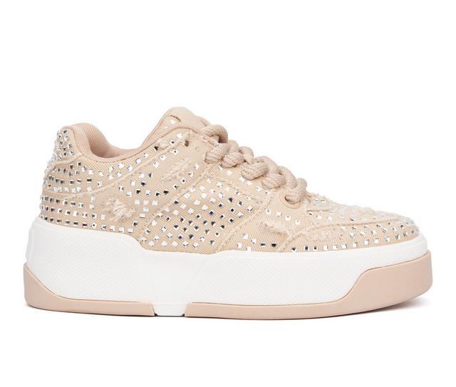 Women's Olivia Miller Lunar Rays Sneakers in Tan color