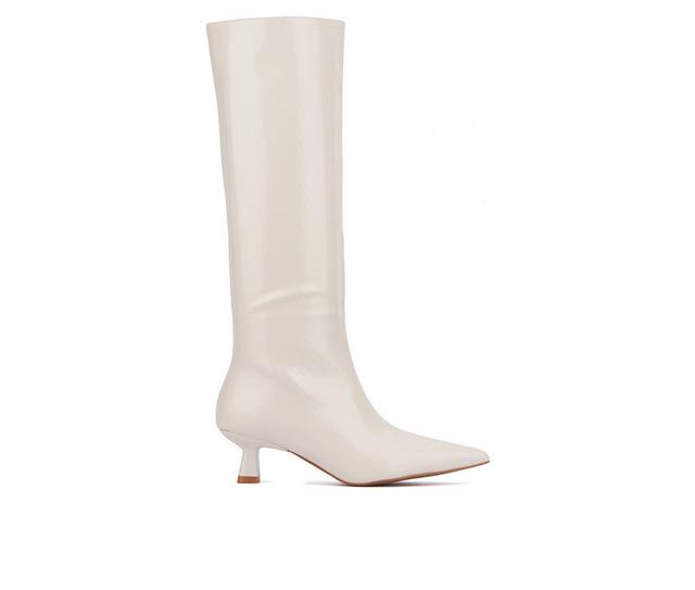 Women's Olivia Miller Mars Knee High Boots in Bone color