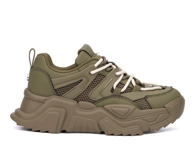 Women's Olivia Miller Zenith Sneakers in Olive Green color