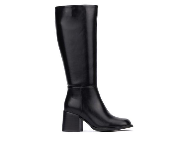 Women's Olivia Miller Sky Knee High Boots in Black color