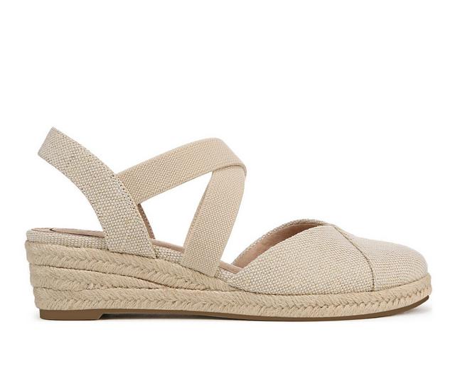 Women's LifeStride Kimball Espadrille Wedges in Natural/Gold color