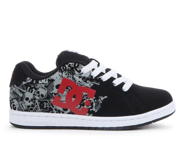 Boys' DC Little Kid & Big Kid Gaveler Sneakers in Black/Wht/Red color