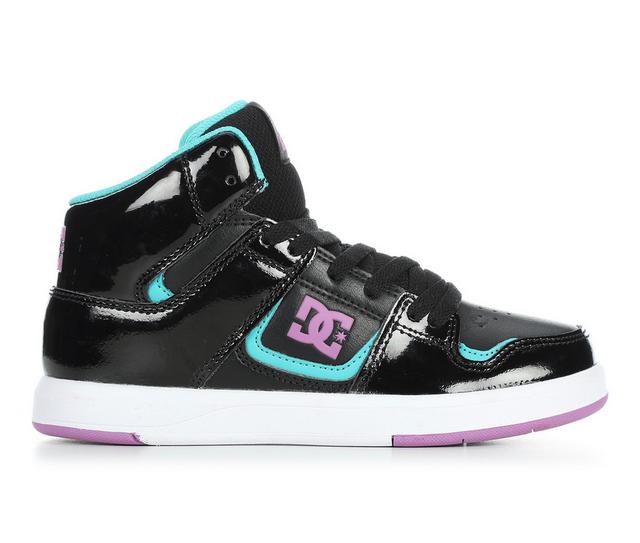 Girls' DC Little Kid & Big Kid Cure Mid-Top Sneakers in Blk/Pink/Teal color